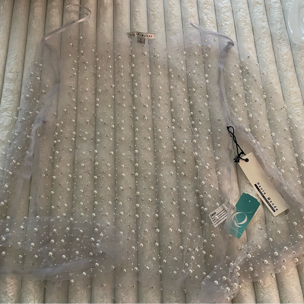 Sheer Beaded Top